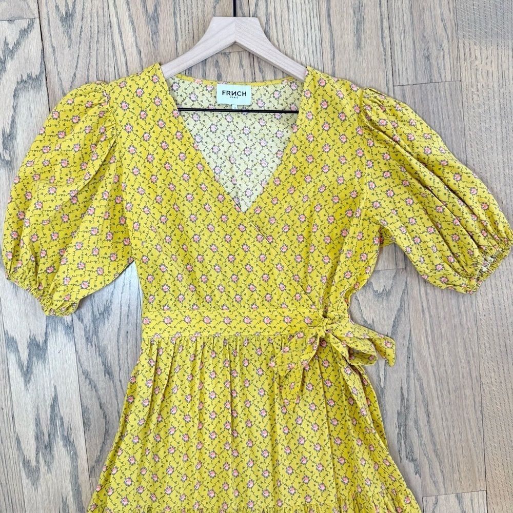 FRNCH Paris Women’s Gladys Floral Puff Sleeve Vintage Inspired Dress Size XS - Picture 4 of 14